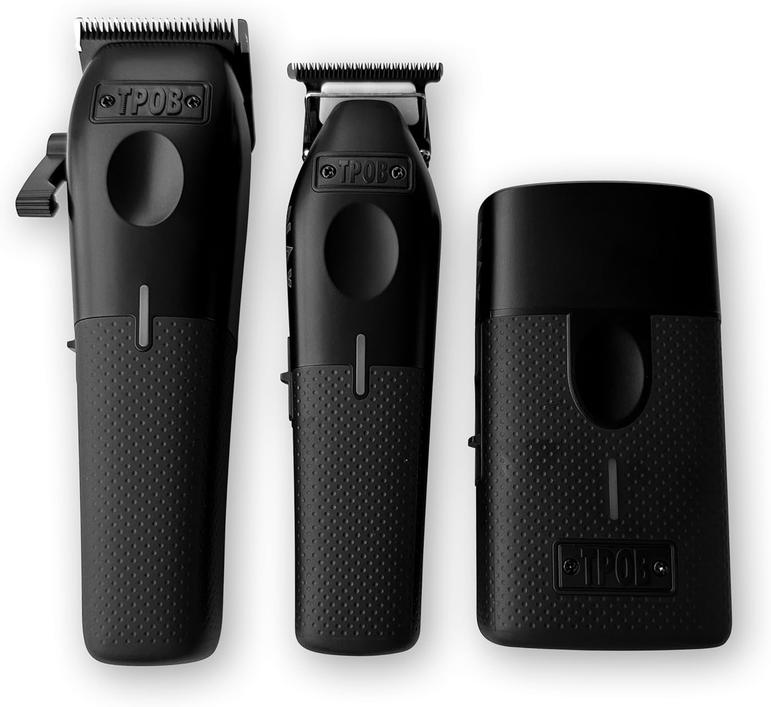 Professional Barber Hair Clippers – 7500 RPM Cordless Grooming Set (Blackout 3 Set)